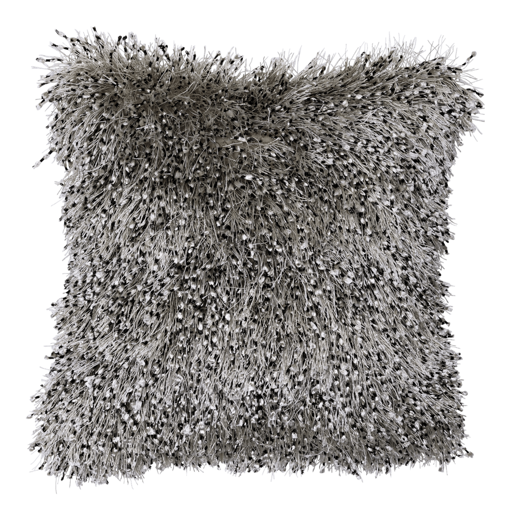 Black clearance shaggy cushions