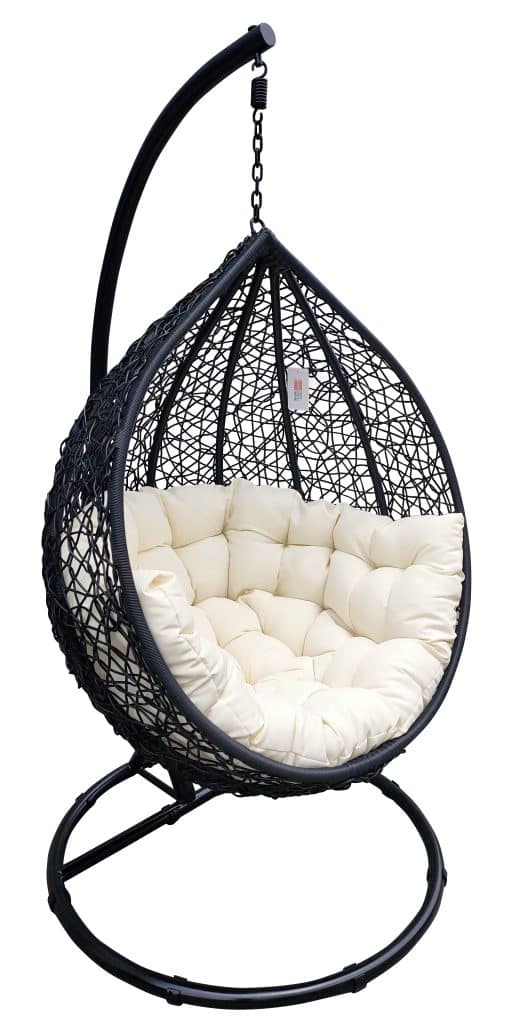 SLF Casa Hanging Pod Chair Steel Frame Black | Living Emporium