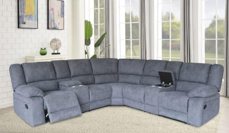 993060 - KANSAS RECLINER THEATRE SOFA DARK GREY