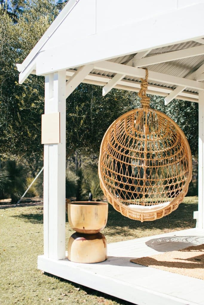 hanging swing chair pod made from rattan