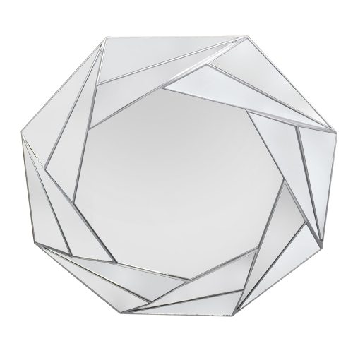 850552 Mirror Hex Cut Outs Silver 62cm 500x500